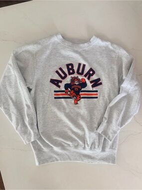 Brand New Auburn Gray Crewneck with Orange & Navy Aubie the Tiger🐯🐅 - Size M